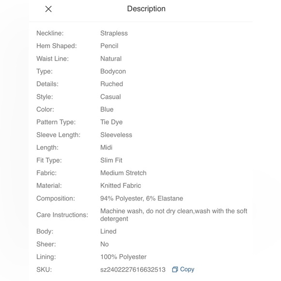 SHEIN Curve Tie Dye Plant Printed Off-Shoulder Ruffle Hip Hugging Dress Size 3X - Picture 9 of 12